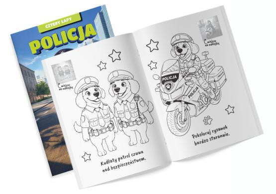 Cztery łapy - Policja z naklejkami Martel